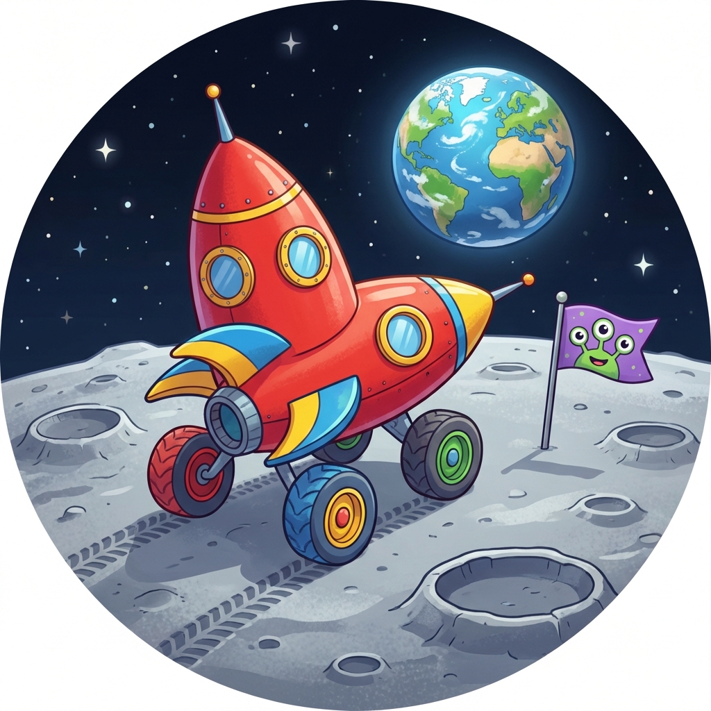 Cohete con ruedas de coche